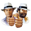 Bud Spencer & Terence Hill 3D Blechschild Hill + Spencer