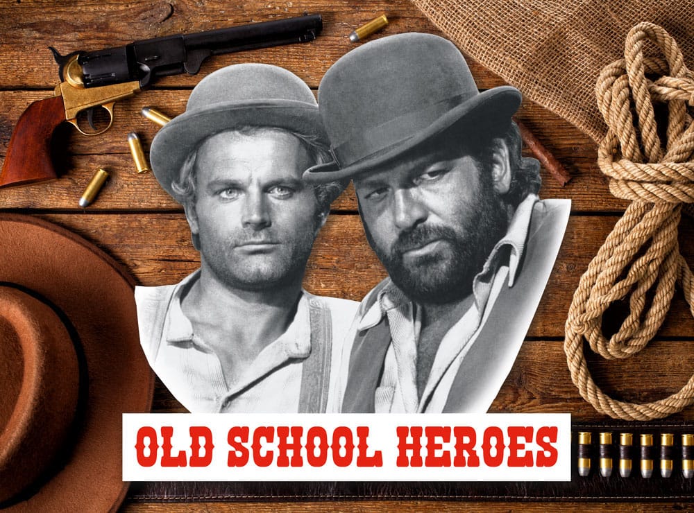 Bud Spencer & Terence Hill 3D Blechschild Old School Heroes